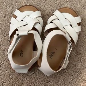 Zara white sandals size 21